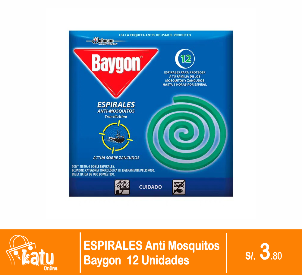 Espiral Anti Moquitos Baygon Caja 12 Unid