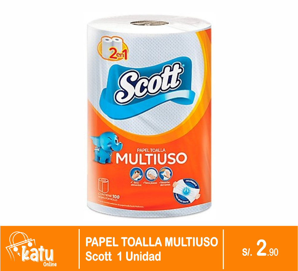 Papel Toalla Multiuso Scott Paquete 1Unidad