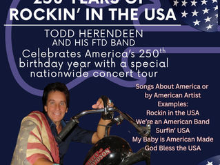 Todd Herendeen Book Now for 2026 Epic 250th America Tour!