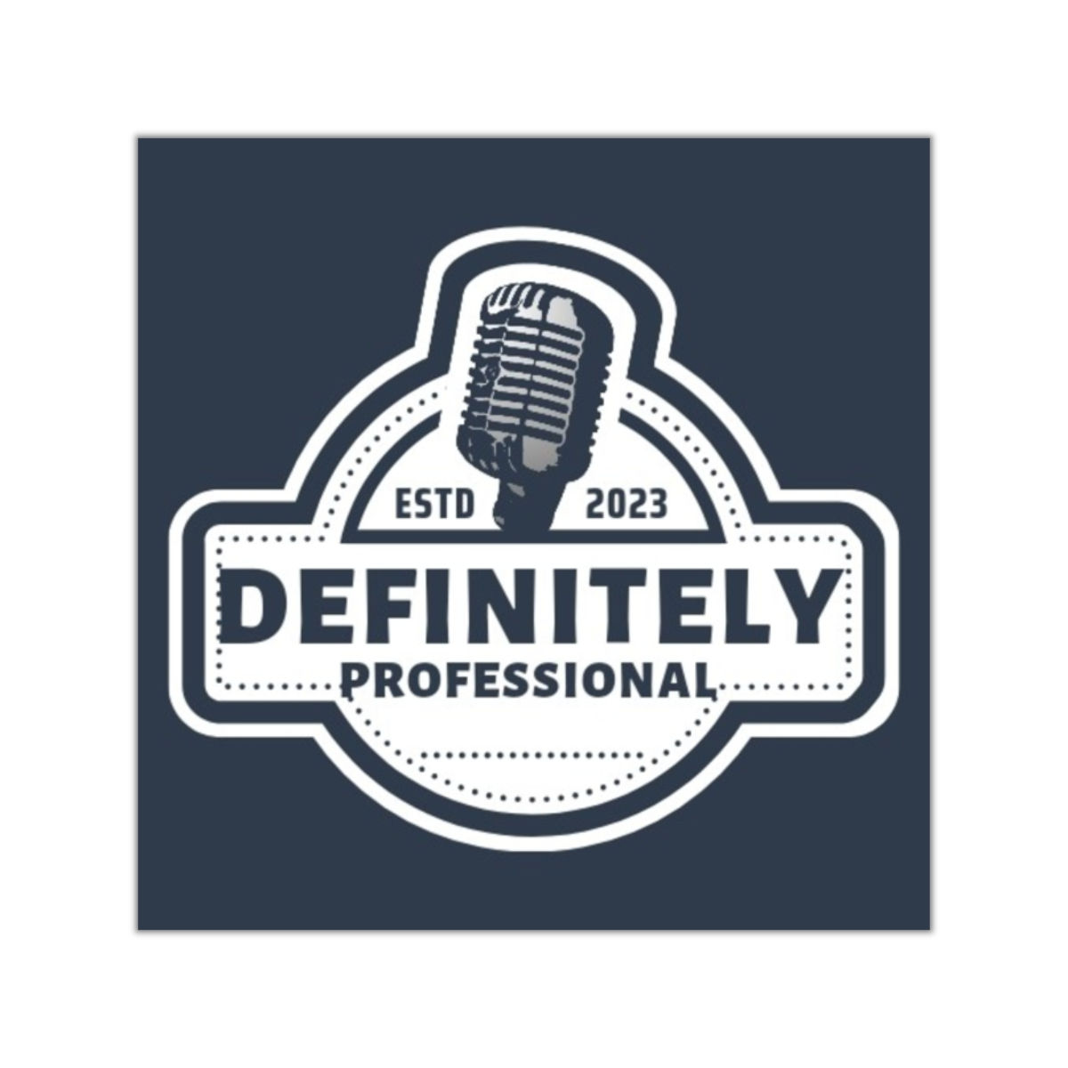 Definitely Professional Square Vinyl Stickers