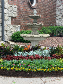 highly stylized flower bed