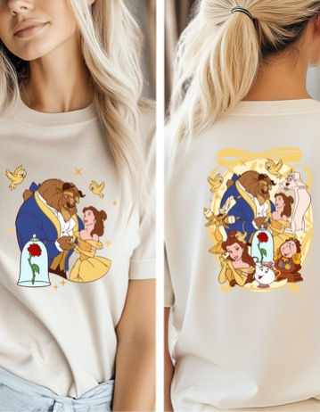 Beauty and beast friends- double sided