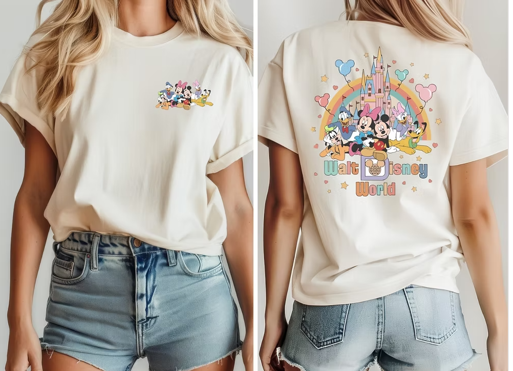 Watercolour castle- double sided