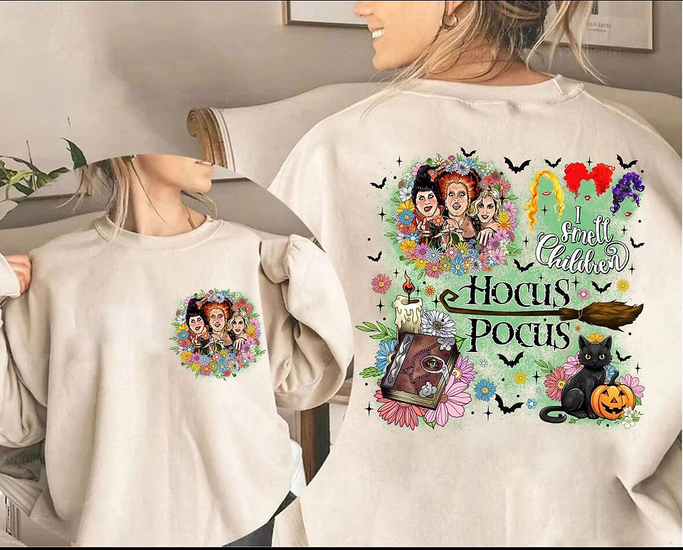 Hocus pocus flowers Double sided