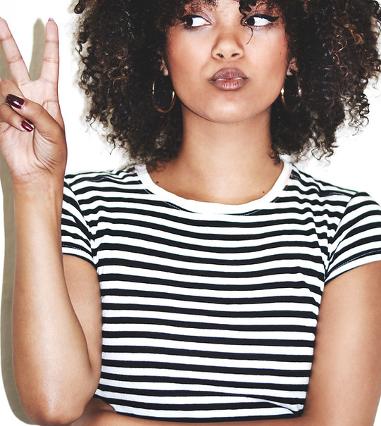 Attractive Woman with Afro