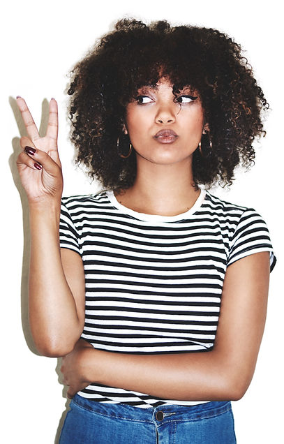 Attractive Woman with Afro