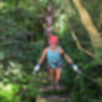 Enjoy 5 hanging canopy bridges.