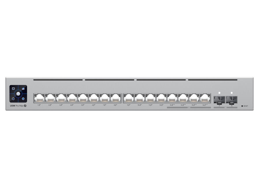Ubiquiti UniFi Pro Max Switch 16 with 12 PoE 4x 2.5Gbps PoE++ 180W