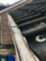 Clogged roof gutter