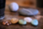 Selection of pebbles in different colours