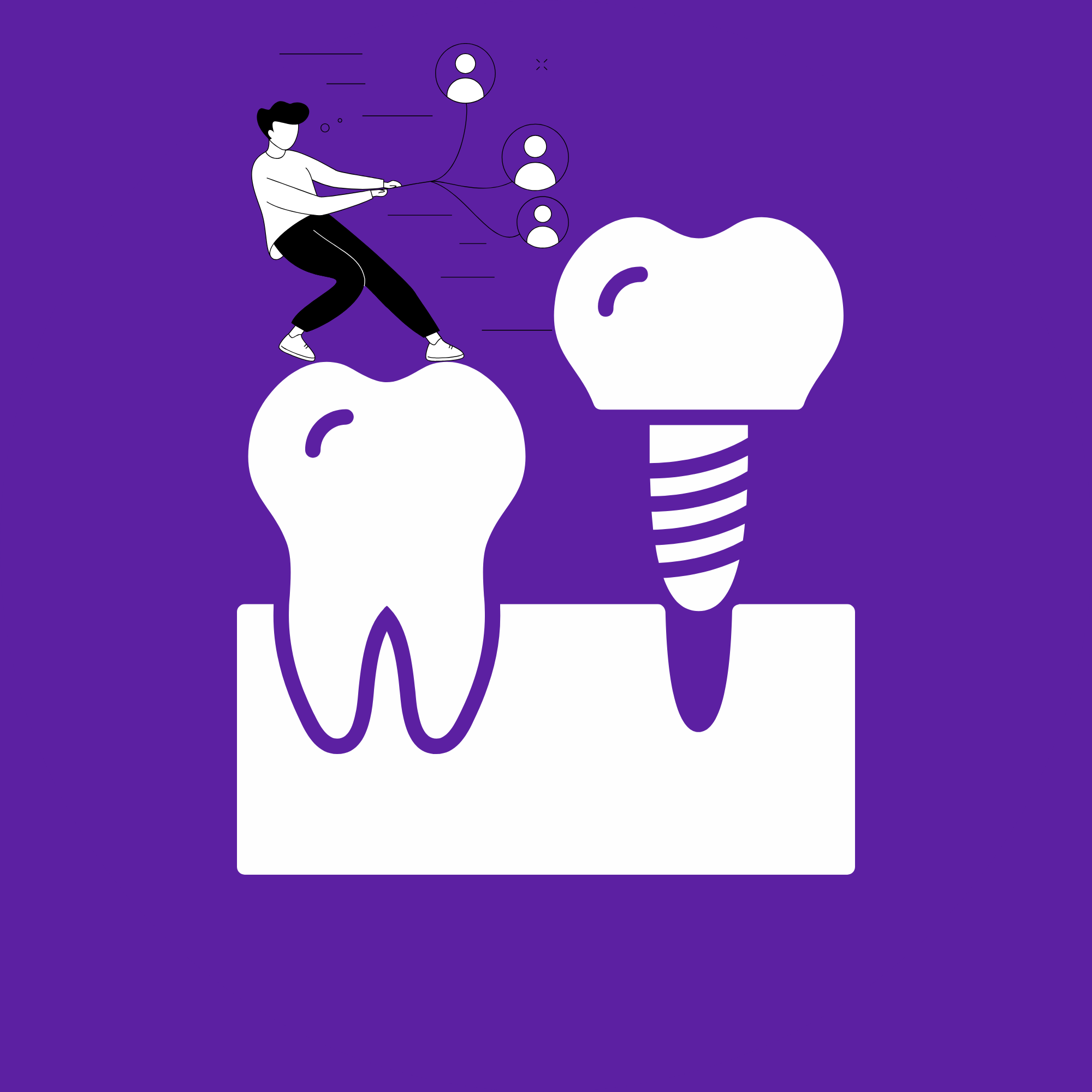 Dental implant program logo representing Smilevolve AI campaigns that generate high-value implant patients