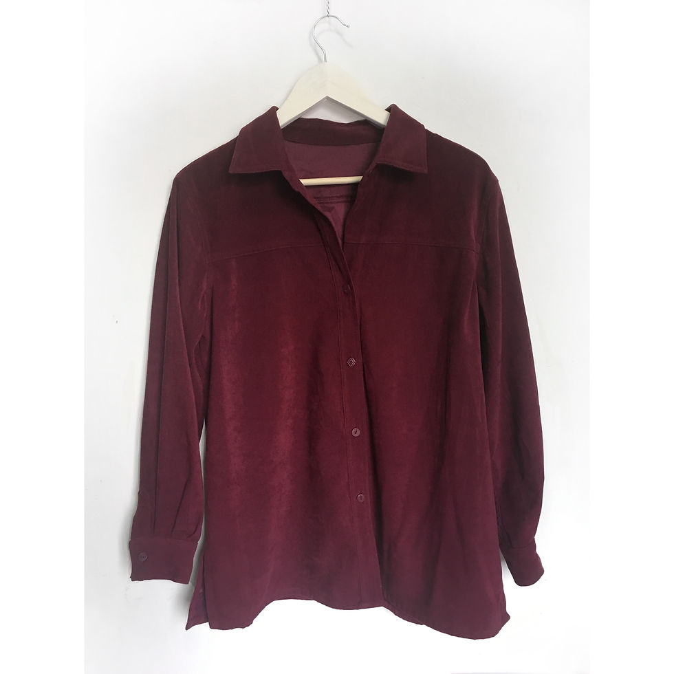 Blusa color vino tipo velvet