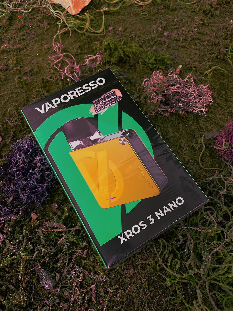 YELLOW VAPORESSO XROS NANO VAPE DEVICE. NOT SOLD WITH NICOTINE
