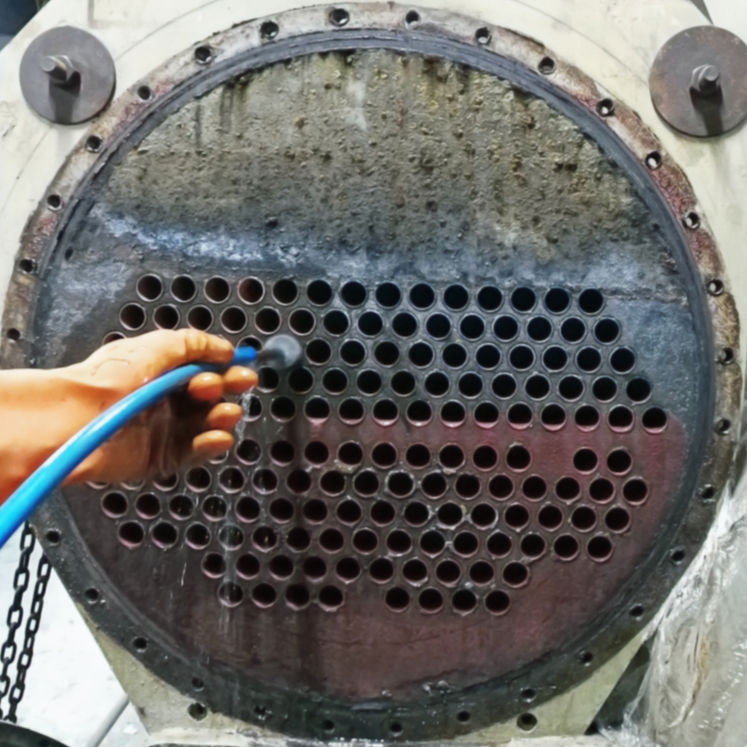 Chiller tube brushing punching HVAC