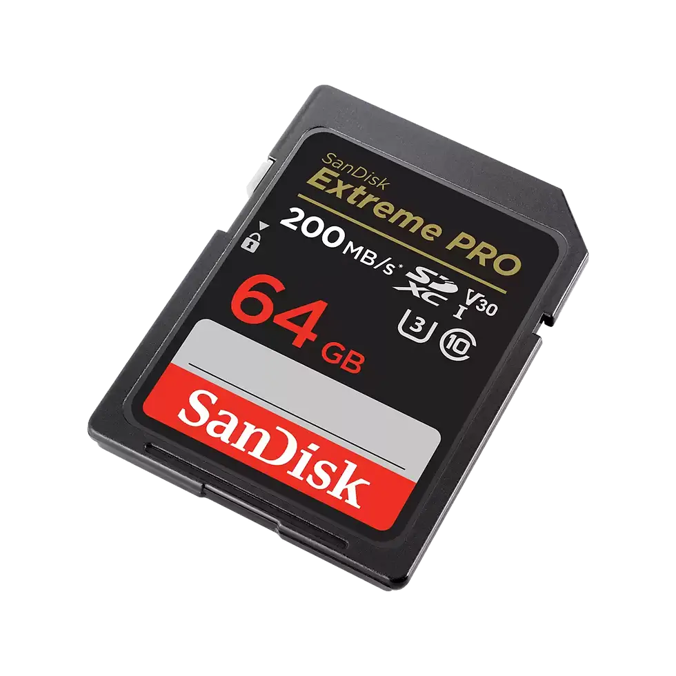 Küçük resim: SanDisk Extreme Pro 64GB 200/90MB/s SDXC V30 UHS-I U3 4K SD Hafıza Kartı