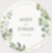 Bruiloft sticker rond met blaadjes 40mm