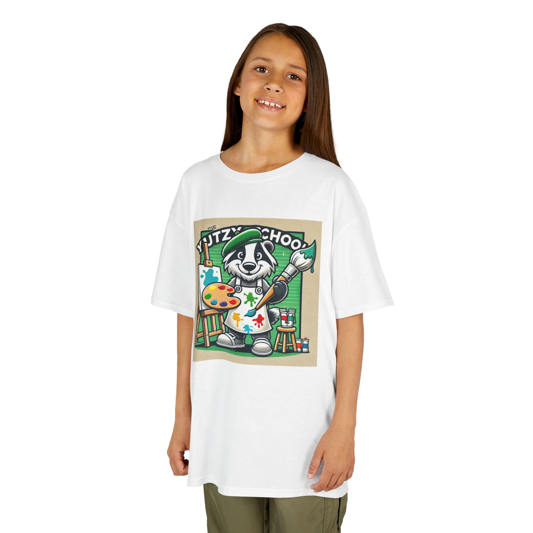 Kids Tee — 'Art School' Panda Painter Graphic Shirt