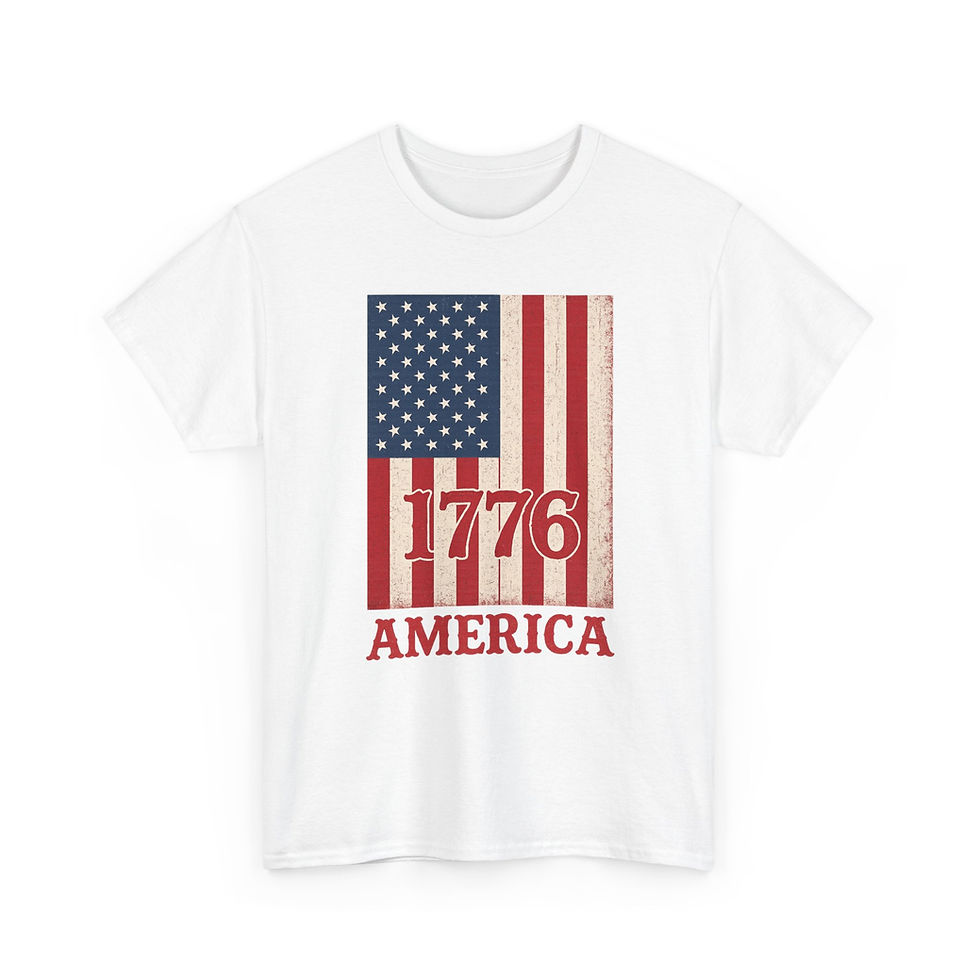 Thumbnail: 1776 America T‑Shirt — Vintage American Flag Independence Day Tee