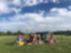 De kapoenen van 2018-2019 op kamp verkleed als Trollz.