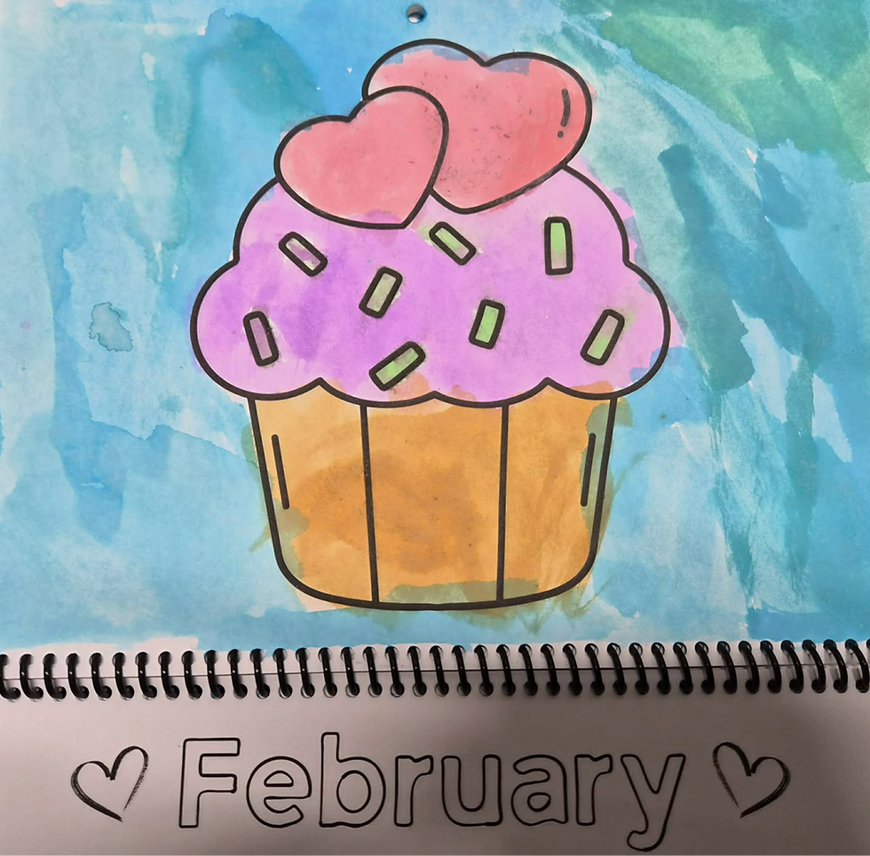 Thumbnail: 2026 Water Color Calendar Painted Page