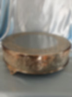 Silver Embossed Round Cake Stand - 22"