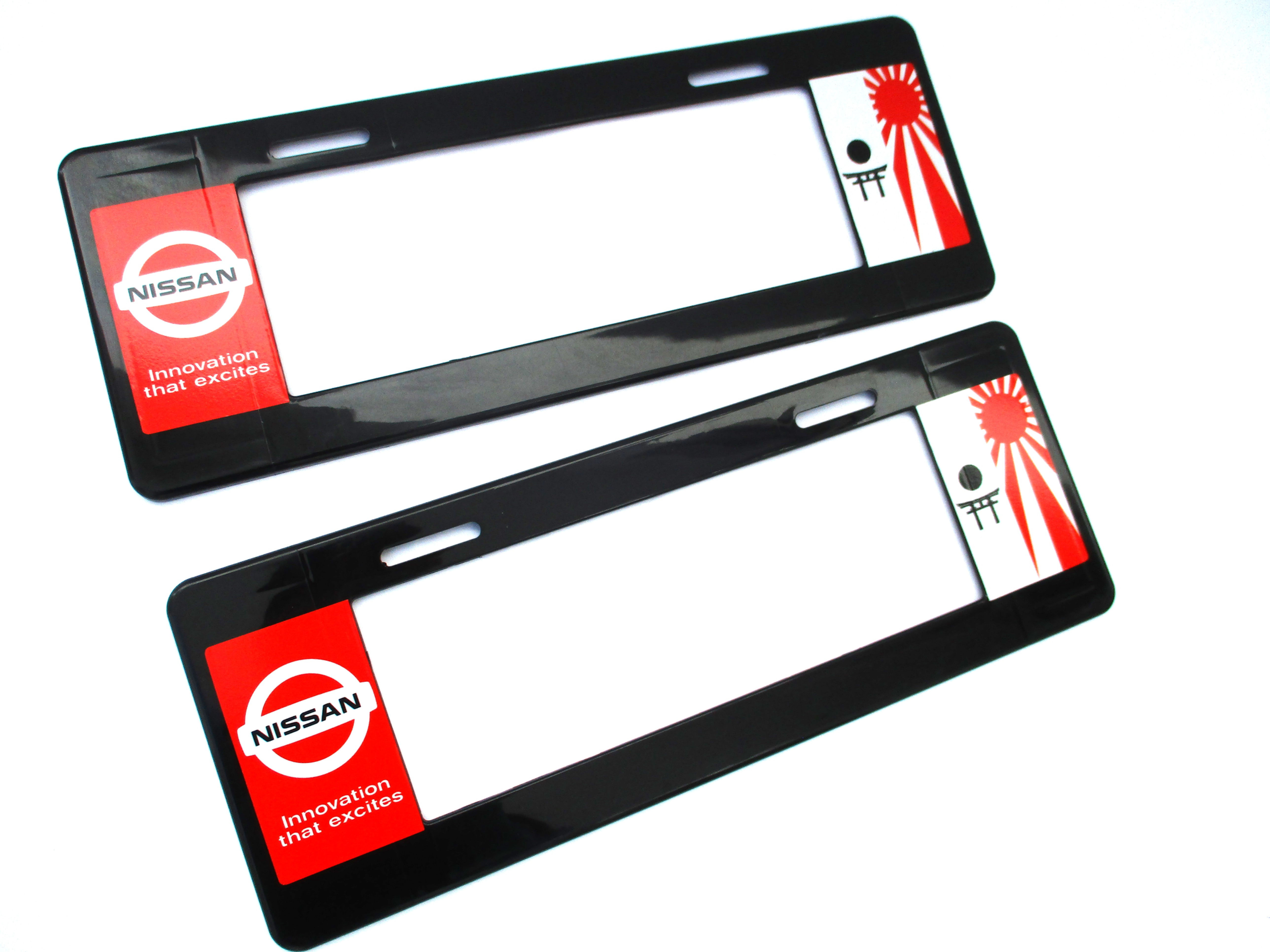 Portaplaca Europeo Nissan Japón Sol 2 Pz