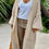 Thumbnail: Love and Peace exposed seam Knit Long Cardigan