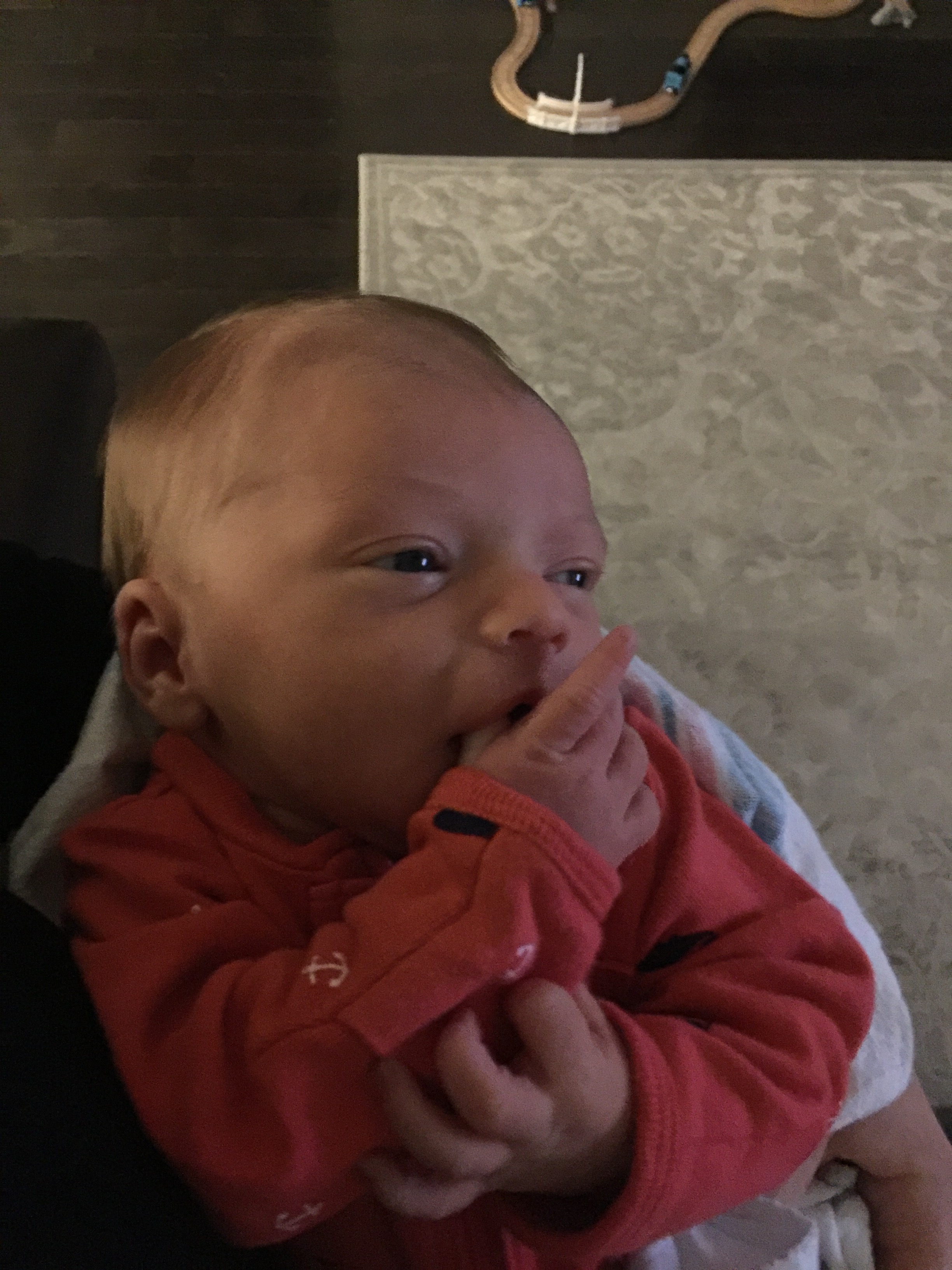 Kennedy finds her thumb...