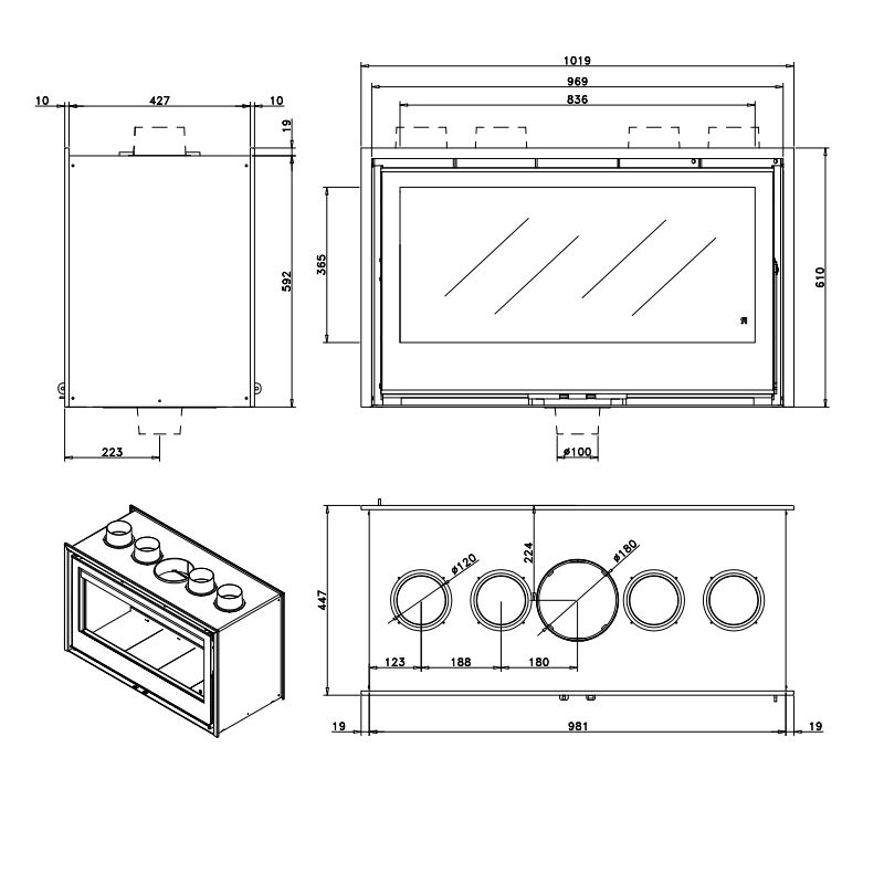 Thumbnail: Rocal ARC 100DC Double Sided dimensions