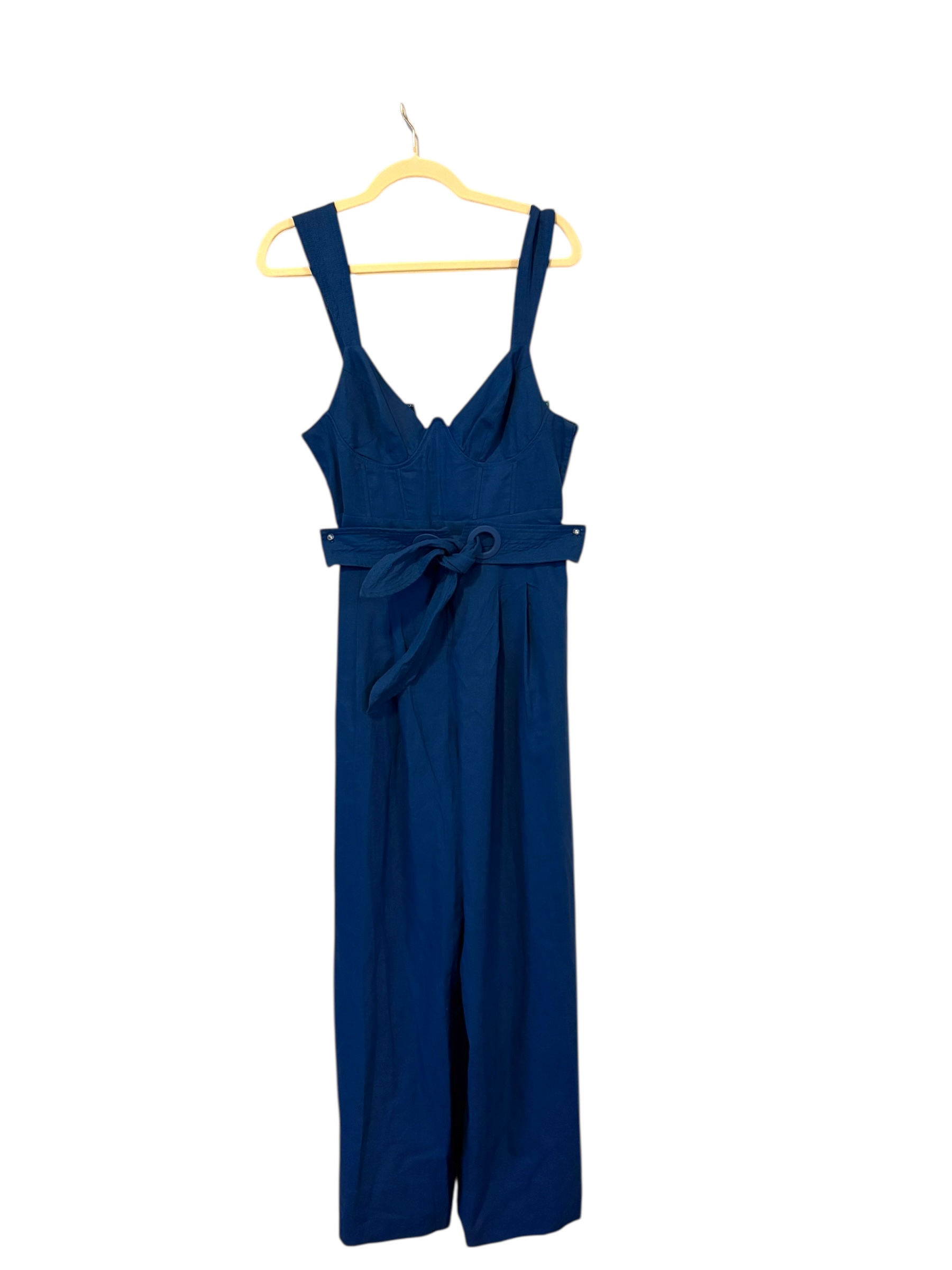Farm Rio Deep Blue Wide-Leg Jumpsuit