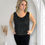 Thumbnail: Vintage Beaded Black Tank Top by Imperial