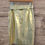 Thumbnail: Genuine Leather Metallic Gold Skirt