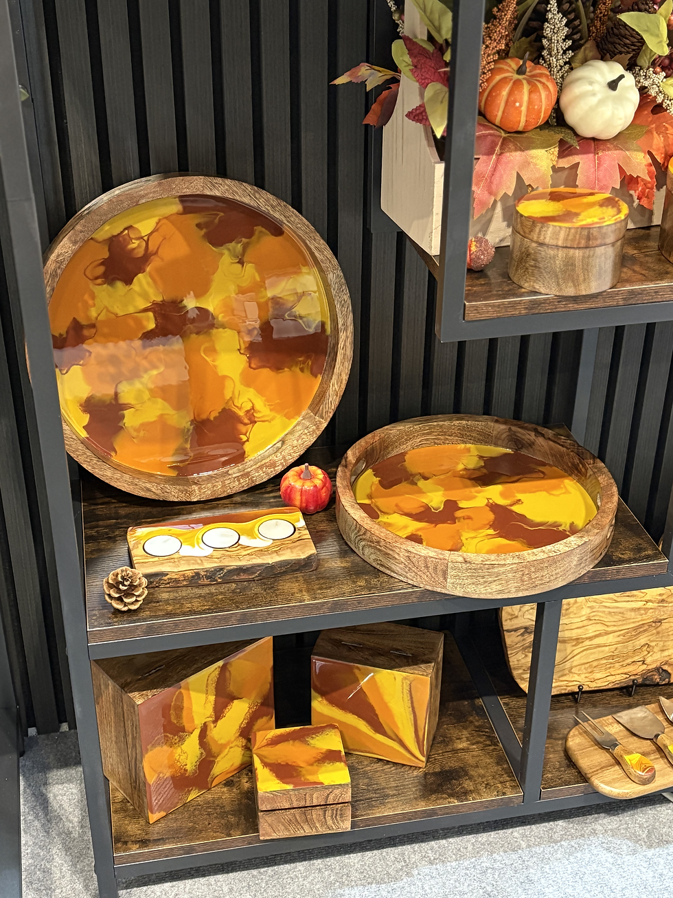 Autumnal Large Round Tray