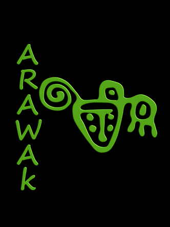 Arawak green ethnic petroglyph