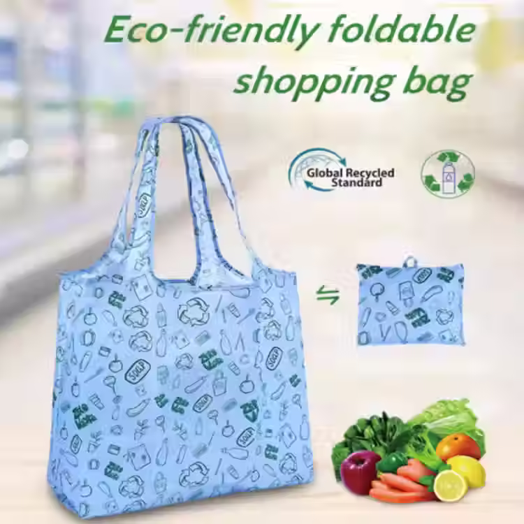 Thumbnail: Foldable Polyester Grocery Bag