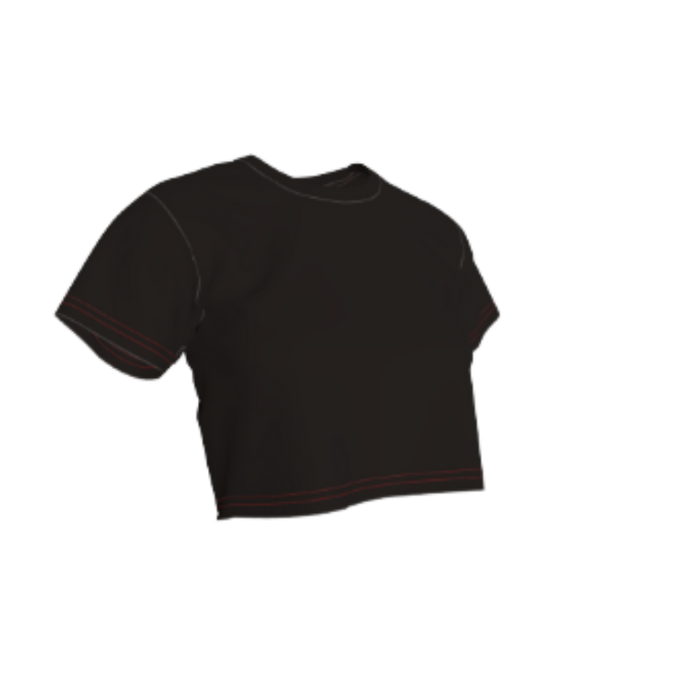 Thumbnail: Black cropped t-shirt from the 70 MOONS Third Chapter collection