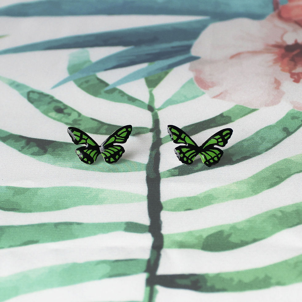 Aretes de Mariposa Philaethria Diatonica