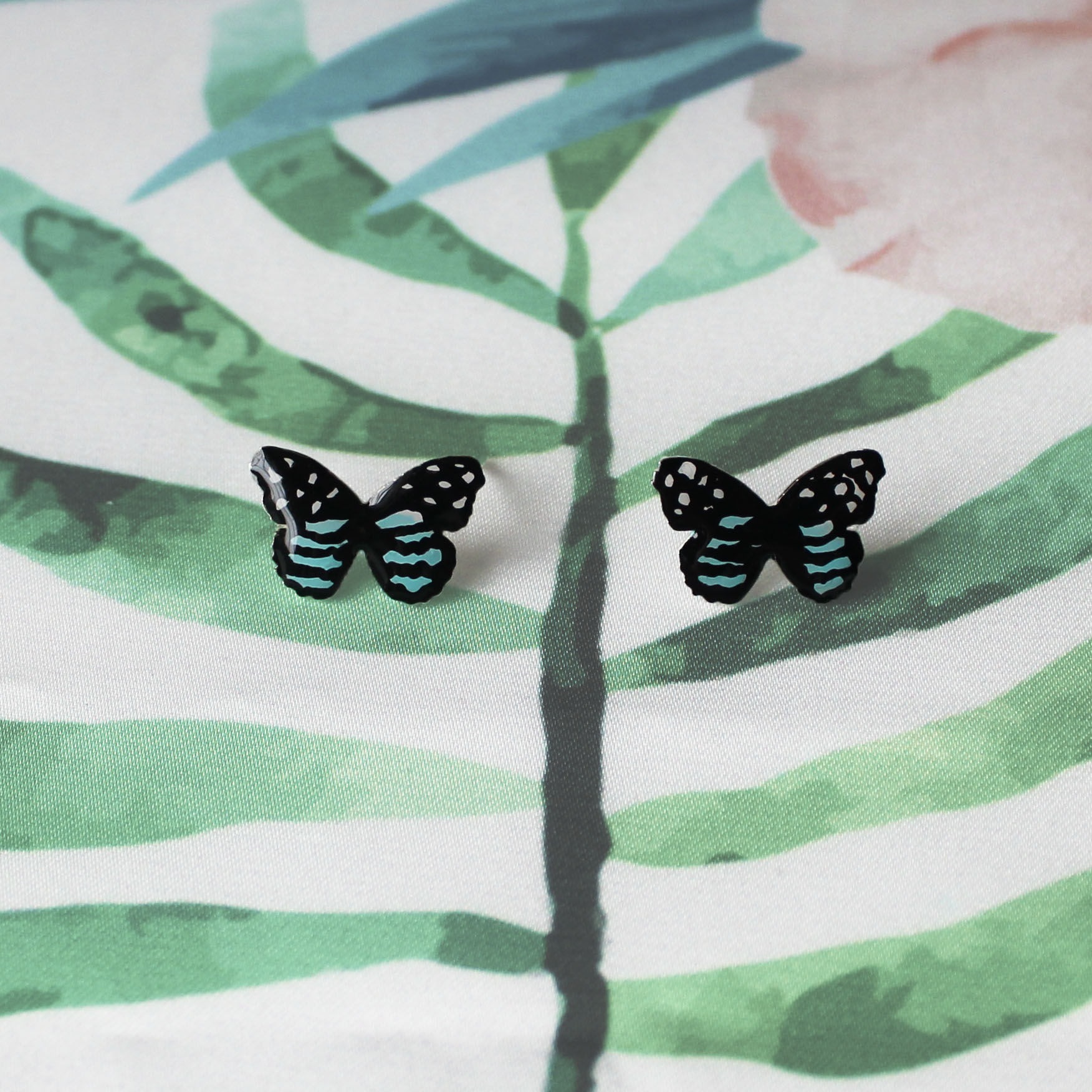 Aretes de Mariposa Myscelia Cyananthe Cyananthe