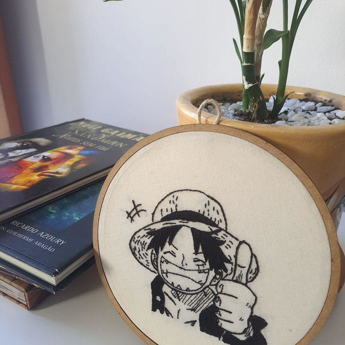 Bastidor Bordado - Luffy Gente Boa
