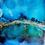 Thumbnail: 2 x Blue, Green & Gold Large Abstract Ink Painting