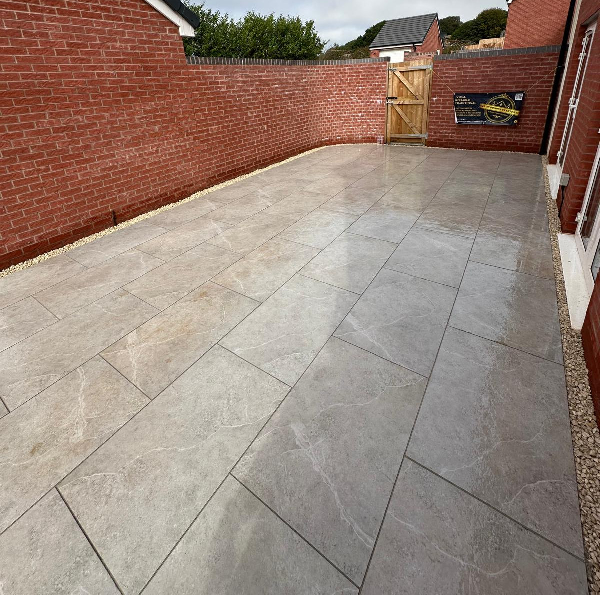 Finished patio installation