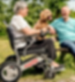 Frau im ErgoFix Rollstuhl mit Hund im Park
