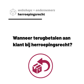 Wanneer Terugbetalen bij herroepingsrecht?