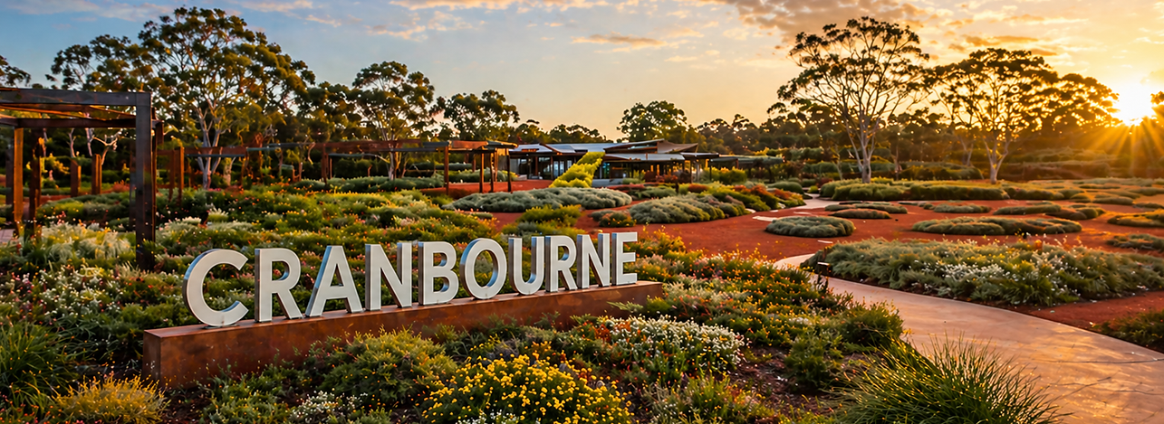 Royal Botanic Gardens Cranbourne red sand garden landscape in Melbourne’s south-east