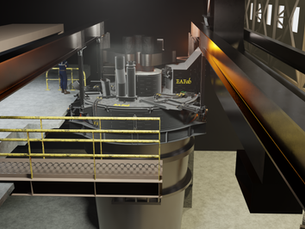 In the steelmaking process, the job is not over once the scrap is melted in the EAF. To meet today’s quality standards, many steel-producing shops rely on an additional furnace, known as the Ladle Metallurgical Furnace (LMF), to polish and refine the molten steel before it’s sent to be cast into its final form. At EAFab, we design and manufacture components for LMF systems, featuring a unique roof design element, distinct from any other competitor, known as the Gator-Mouth.