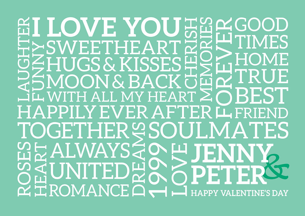 Thumbnail: Valentine's Word Art Poster VA005
