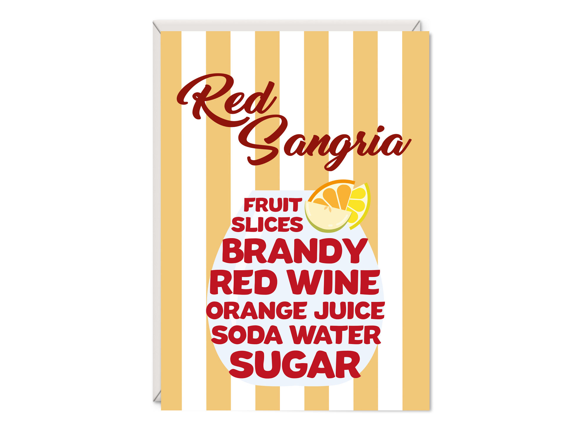 Red Sangria Cocktail Card