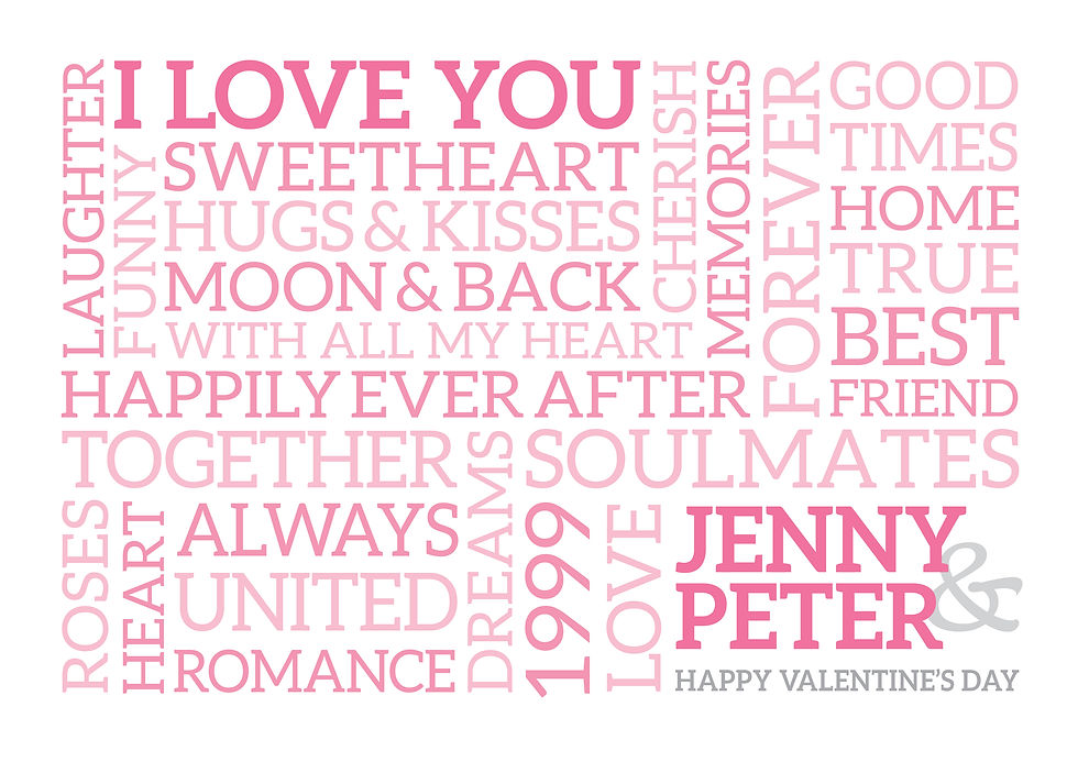 Thumbnail: Valentine's Word Art Poster VA006