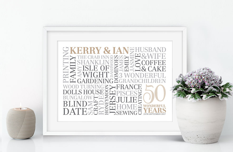 Thumbnail: Golden Anniversary Personalised Poster AN501