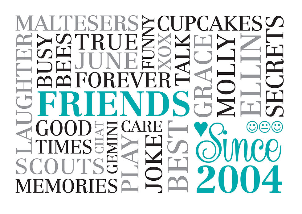 Thumbnail: Friendship Word Art Poster FR003